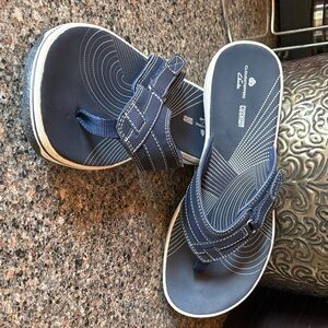 Clarks Black and White Sandals